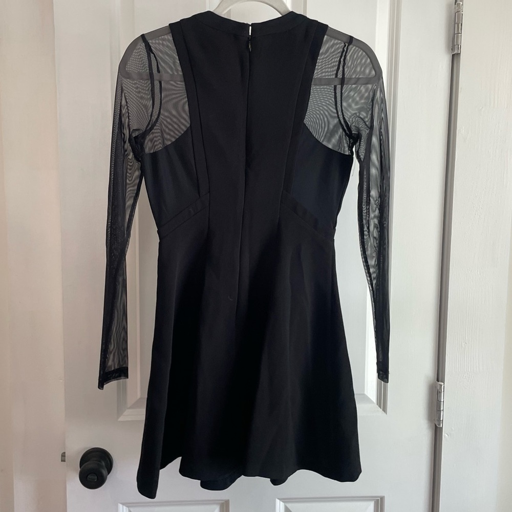 BCBGeneration Black dress - sheer sleeves 0